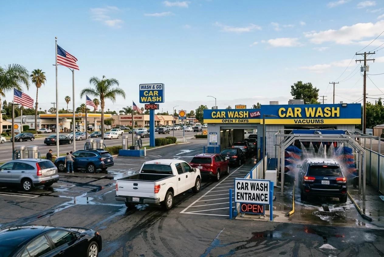 Professional car wash in the USA